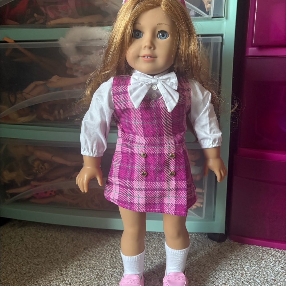 Pink Plaid Doll with Blonde Hair - Picture 2 of 10